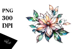 Stained Jasmine with Metalic Insertions PNG Product Image 1