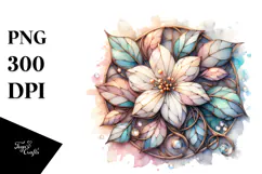 Stained Jasmine with Metalic Insertions PNG Product Image 1