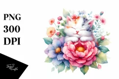 Colorful Glossy Flower Sublimation Clipart Product Image 1