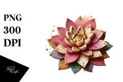 Abstract Stained Dahlia | Watercolor Clipart Product Image 3