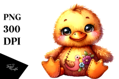 Colorful Smiling Plush Duck | Clipart Product Image 1