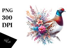 Vibrant Grouse Floral Clipart Product Image 1