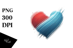 Simple Heart Paintbrush Style PNG Product Image 1
