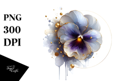 Glossy Pansy Abstract, High-Res PNG Product Image 1