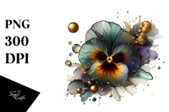 Glossy Pansy Abstract, High-Res PNG Product Image 1