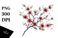 Cherry Blossom Sublimation PNG Product Image 1