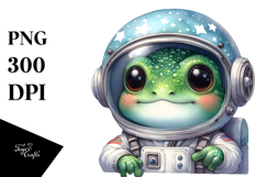 Baby Frog with Astronaut Helmet, Transparent PNG Product Image 1