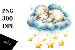 Cloud Stars Lamb Clipart Product Image 1