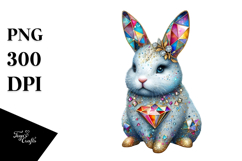 Diamond Bunny Made of Wood PNG Product Image 1