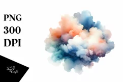 Colorful Abstract Cloud PNG, Transparent PNG Product Image 3