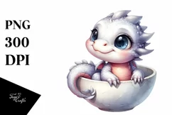 A Cute Baby Dragon Smiling in Recipient Clipart Product Image 3