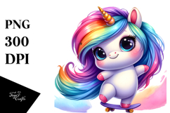 Cute Dancing Unicorn PNG Product Image 1