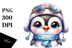 Adorable Baby Penguin, PNG Product Image 1