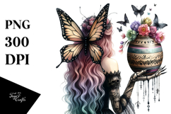 Gothic Fairy with Easter Egg Creative View from Back Product Image 1