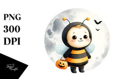 Cute Baby Bee with Halloween Costume, Transparent PNG Product Image 1