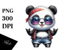 High-Energy Baby Panda, Summer PNG Product Image 1
