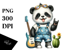 Rocker Panda, PNG Product Image 1