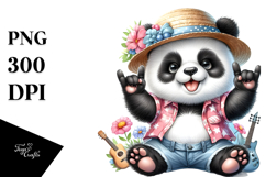 Rocker Panda, PNG Product Image 1