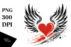 Heart with Wings and Fire Product Image 1