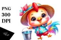 Vibrant Baby Rooster Dancing Awkwardly PNG Product Image 1