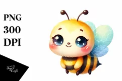 Cute Baby Bee | Watercolor Clipart Product Image 3