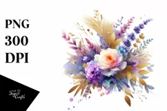 splash of Colors | Abstract Flower Bouquet Clipart Product Image 1