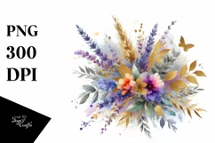 splash of Colors | Abstract Flower Bouquet Clipart Product Image 1