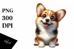 Funny Crazy Pembroke Welsh Corgi | Clipart Product Image 3