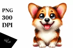 Funny Crazy Pembroke Welsh Corgi | Clipart Product Image 1