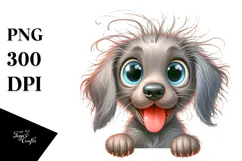 Charming Weimaraner Cartoon, Transparent PNG Product Image 1