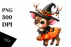 cute Baby Elk Halloween Pumpkin | Sublimation | Clipart Product Image 1