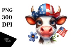 Happy Cow Portrait | Clipart Product Image 1