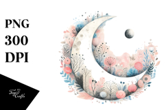 Whimsical Half Moon PNG Product Image 1