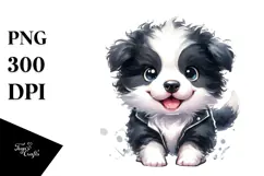 Baby Yorkshire Terrier Watercolor PNG Product Image 1
