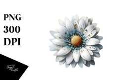 Shimmering Daisy, Watercolor PNG Product Image 1