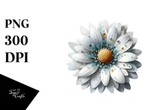 Shimmering Daisy, Watercolor PNG Product Image 1