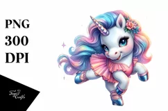 colorful Unicorn with Dance Floor PNG Product Image 1