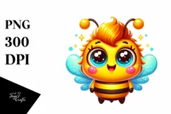 Cute Cartoon Bee Smiling | Sublimation | Clipart Product Image 3