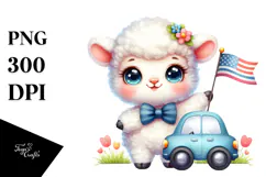 Baby Lamb Baby Car PNG Product Image 1
