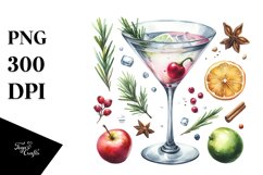 Watercolor Martini | Sublimation | Clipart Product Image 3