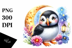 Colorful Baby Puffin PNG Product Image 3