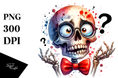 Silly Skeleton Blowing a Kiss PNG Product Image 1