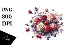 Colorful ROSES Glossy Petals | Clipart Product Image 1