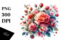 Colorful ROSES Glossy Petals | Clipart Product Image 3