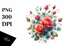 Colorful ROSES Glossy Petals | Clipart Product Image 3
