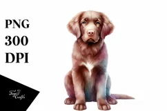 Cute Chesapeake Bay Retriever Clipart, Transparent PNG Product Image 3