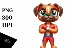 Enthusiastic Boxer Clipart, Transparent PNG Product Image 3