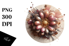 Abstract Glossy Daisy PNG Product Image 1