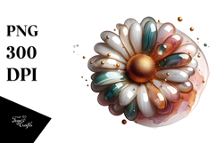 Abstract Glossy Daisy PNG Product Image 1