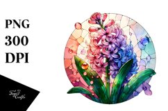Stained Hyacinth Watercolor Splash Sublimation Clipart Product Image 1